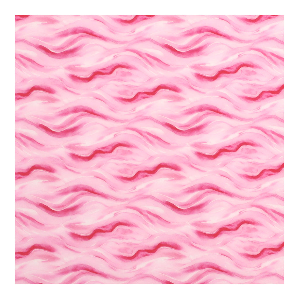 PatternPly® Full Coverage Pink Watercolor Waves MICRO sheet showing the pattern