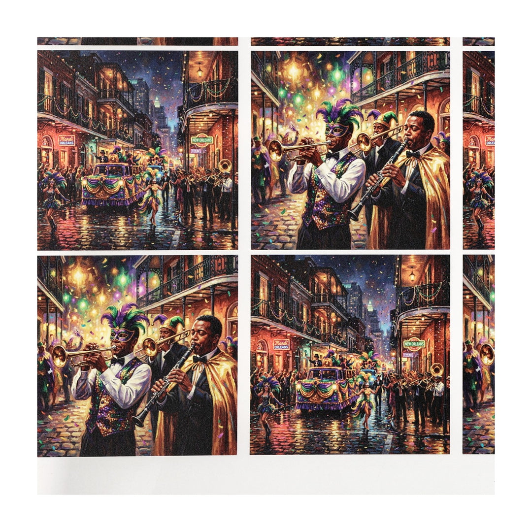 PatternPly® Transparent Mardi Gras Parade Small