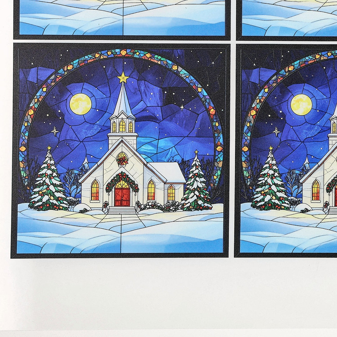 PatternPly® Transparent Christmas Church Medium