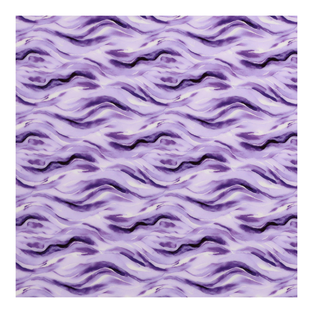 PatternPly® Full Coverage Purple Watercolor Waves MICRO sheet showing the pattern