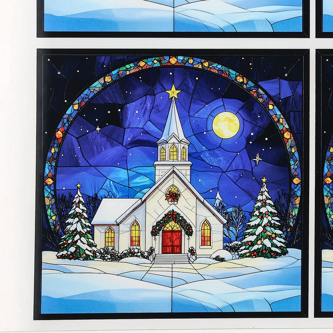 PatternPly® Transparent Christmas Church Large