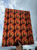 PatternPly® 19x24" Transparent Burnt Fall XL Scale sheet showing the pattern