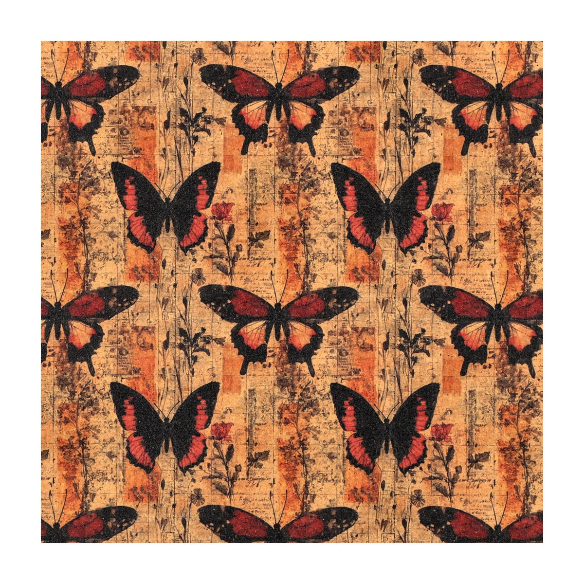 PatternPly® Naturals Butterfly Scrapbook sheet showing the pattern