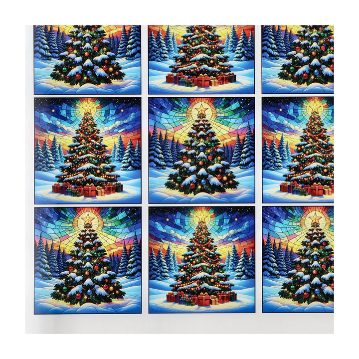 PatternPly® Transparent Christmas Tree in the Snow Small