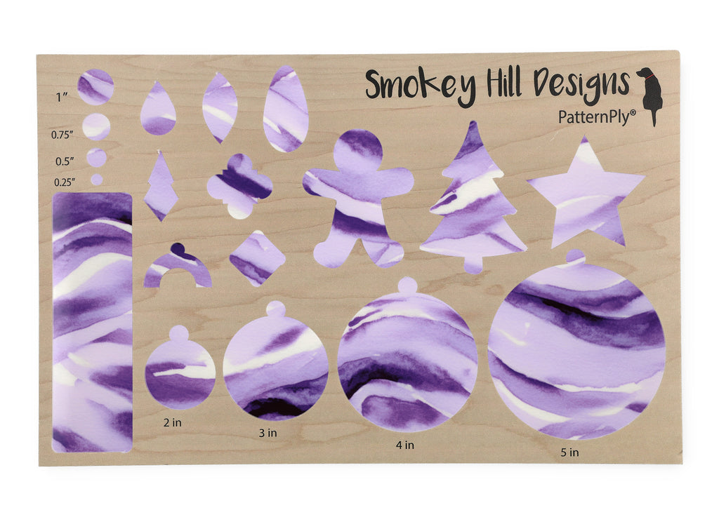 PatternPly® Full Coverage Purple Watercolor Waves product photo 3