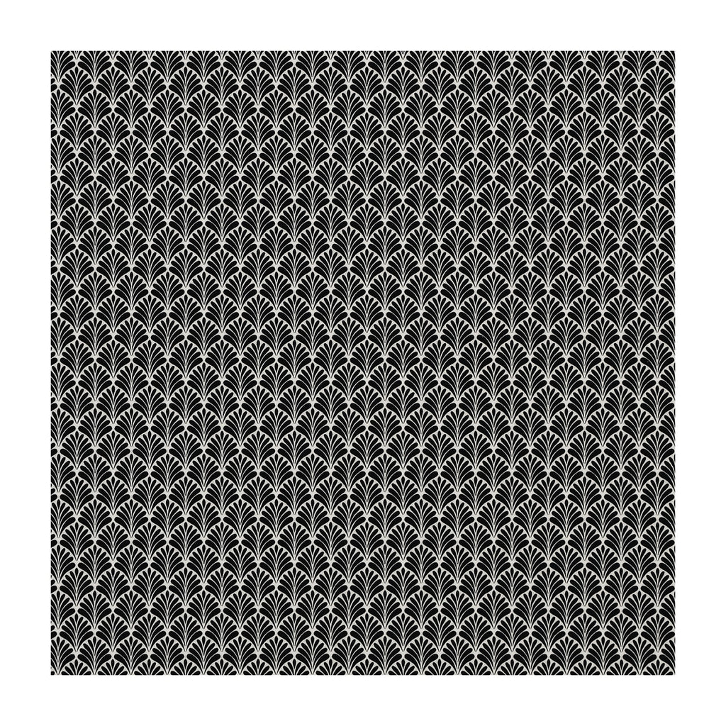 PatternPly® Full Coverage Black Fanfare sheet showing the pattern