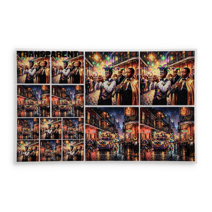PatternPly® Transparent Mardi Gras Parade 3 sizes