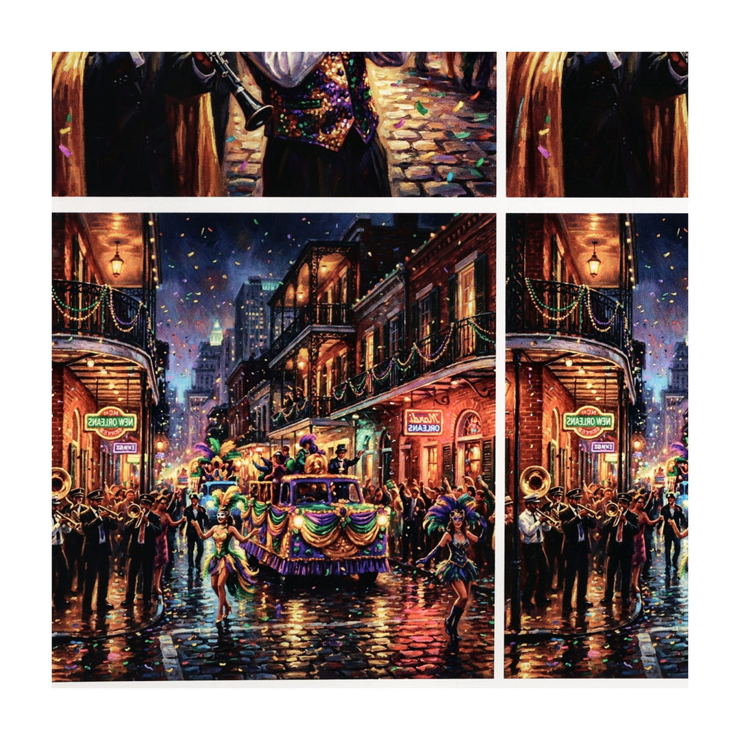 PatternPly® Transparent Mardi Gras Parade 3 sizes