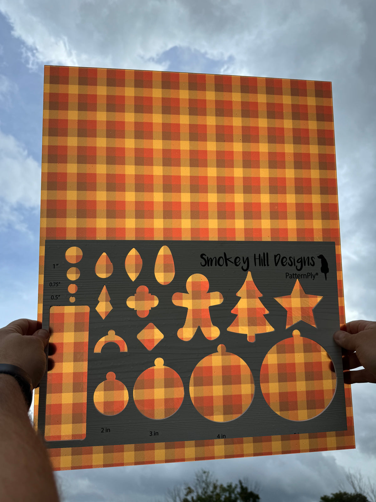 PatternPly® 19x24" Transparent Fall Colors Buffalo Plaid XL Scale product photo 2