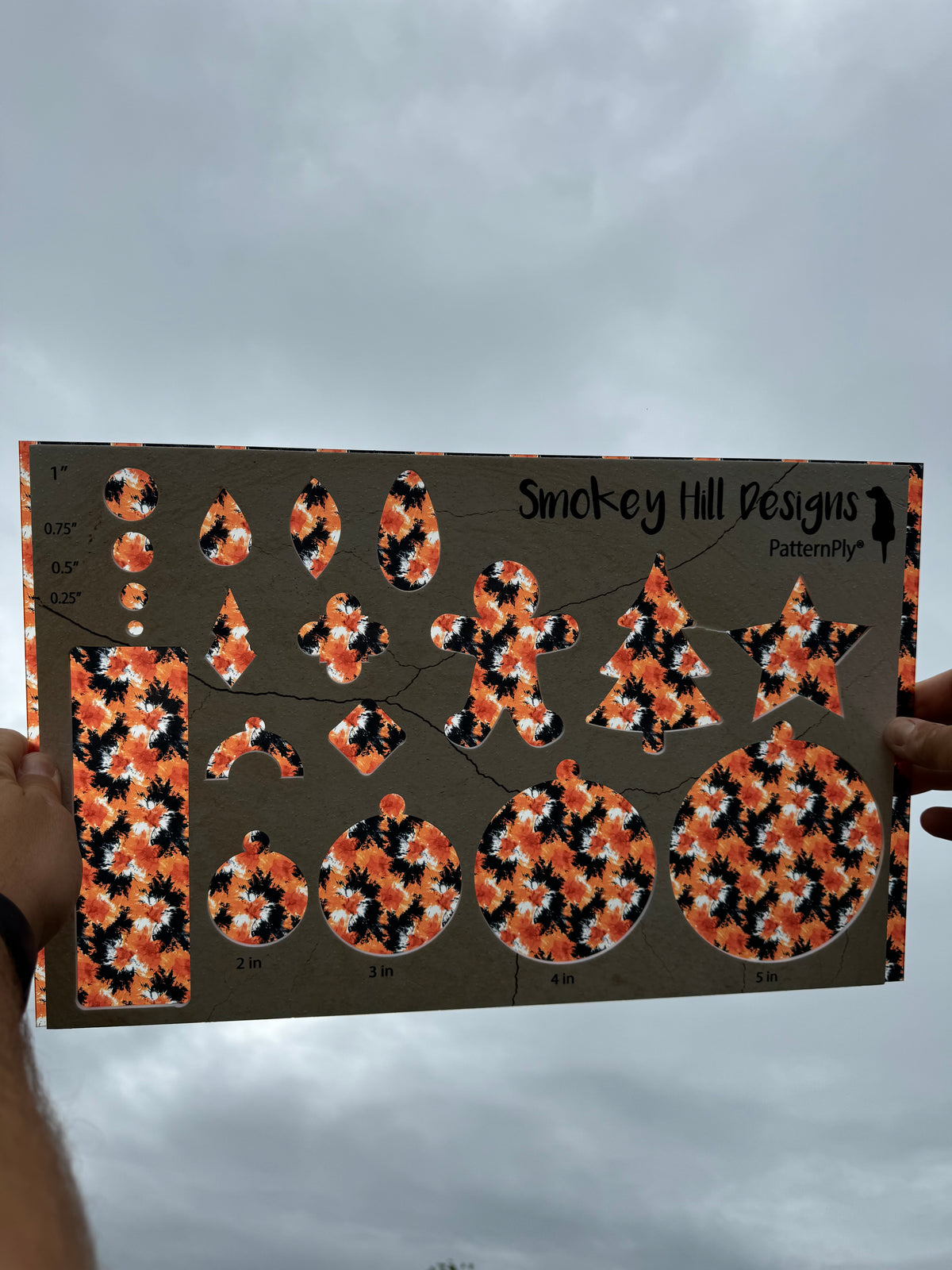PatternPly® Transparent Orange and Black Halloween Tie Dye product photo 2