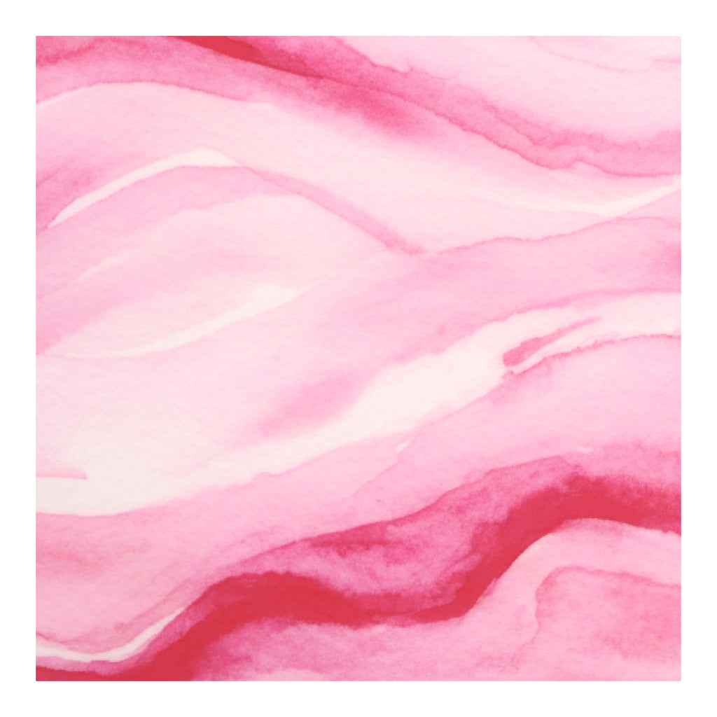 PatternPly® Full Coverage Pink Watercolor Waves sheet showing the pattern