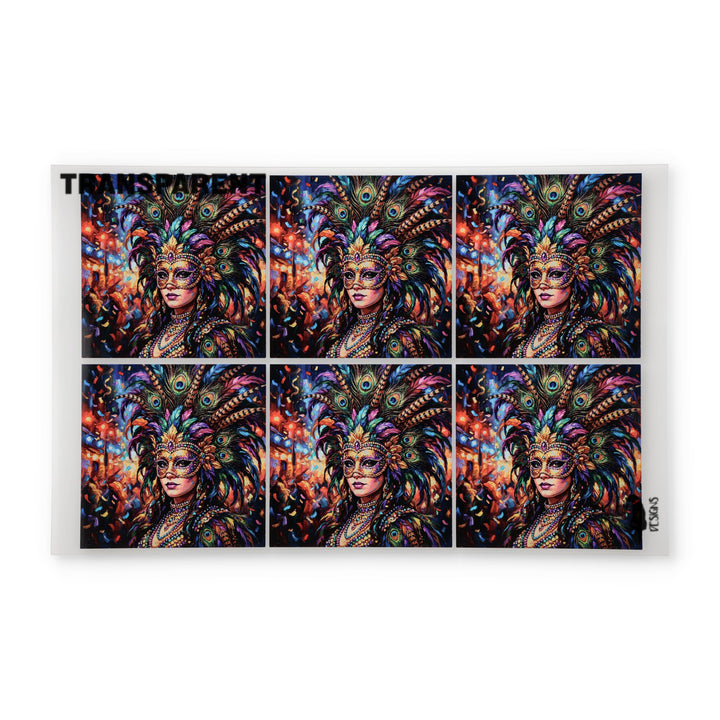 PatternPly® Transparent Mardi Gras Showgirl Large