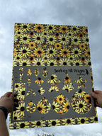 PatternPly® 19x24" Transparent Black Eyed Susan Stained Glass XL Scale product photo 2