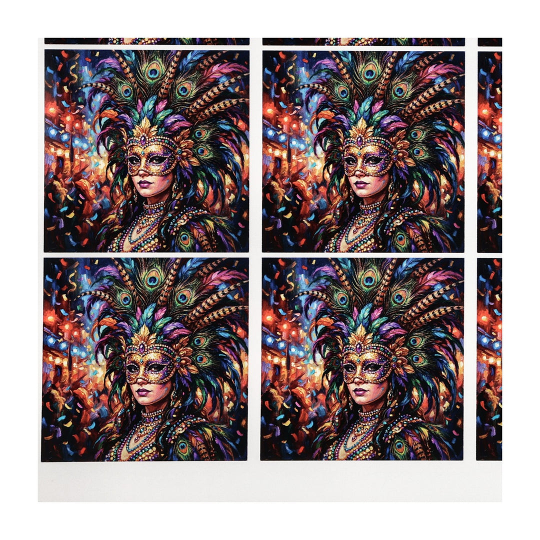 PatternPly® Transparent Mardi Gras Showgirl Small