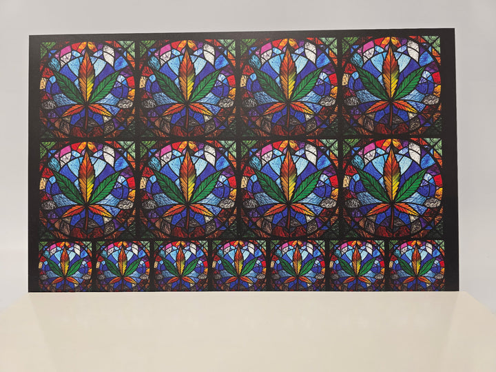 PatternPly® Full Coverage Multi Color Weed Stained Glass 2 Sizes