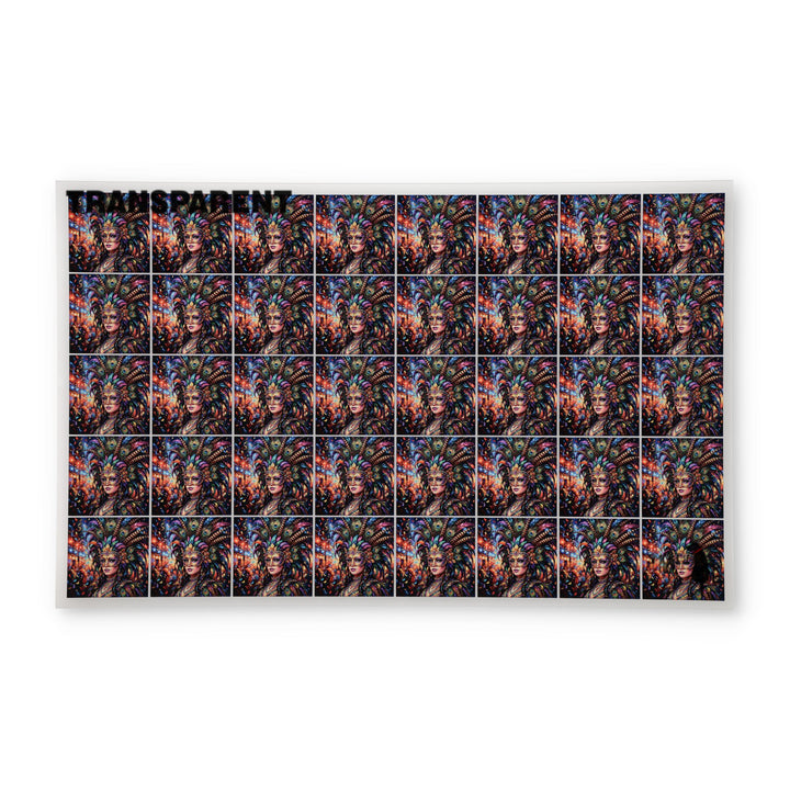 PatternPly® Transparent Mardi Gras Showgirl Extra Small