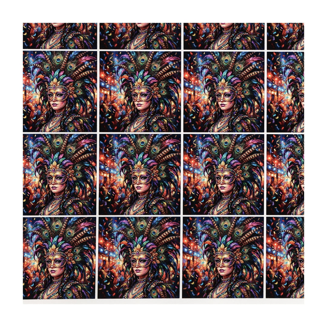 PatternPly® Transparent Mardi Gras Showgirl Extra Small