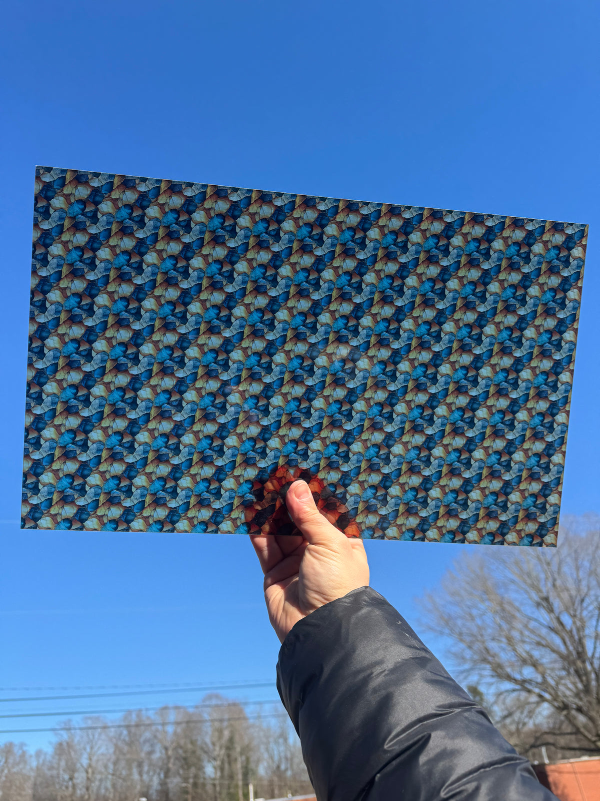 PatternPly® Transparent Mini Neutral Ink sheet showing the pattern