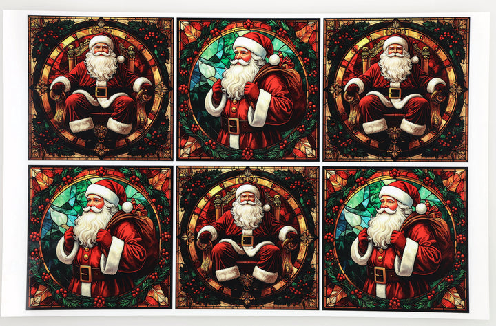 PatternPly® Full Coverage Classic Santas Large