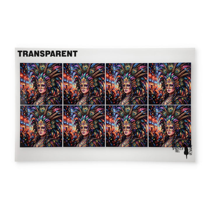 PatternPly® Transparent Mardi Gras Showgirl Medium