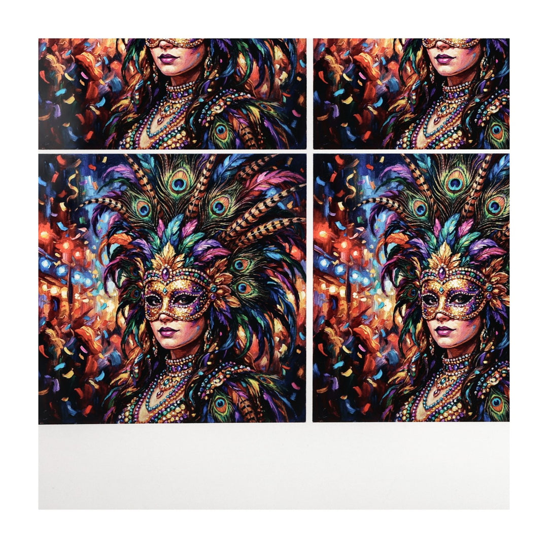 PatternPly® Transparent Mardi Gras Showgirl Medium