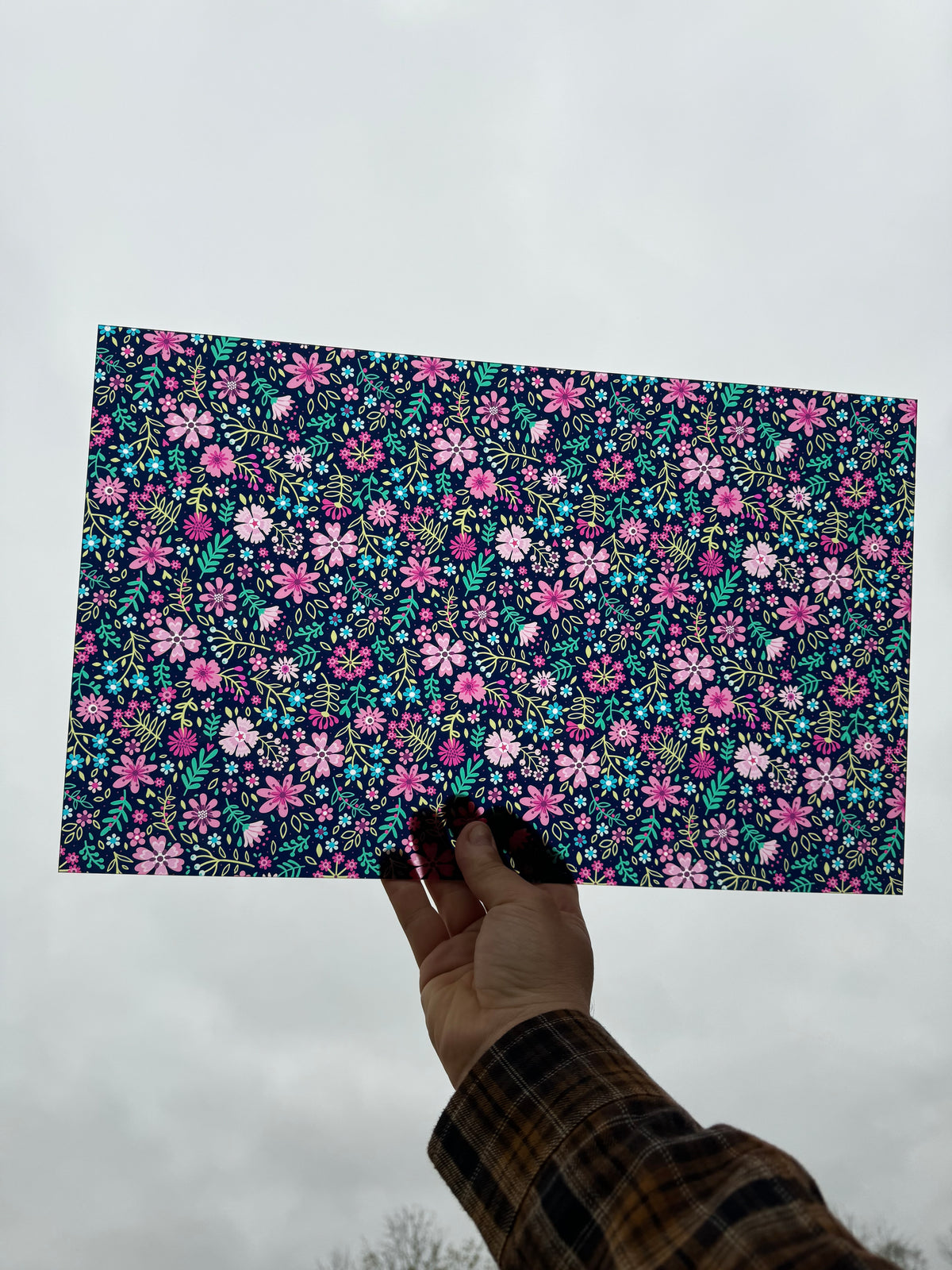 PatternPly® Transparent Microfloral sheet showing the pattern