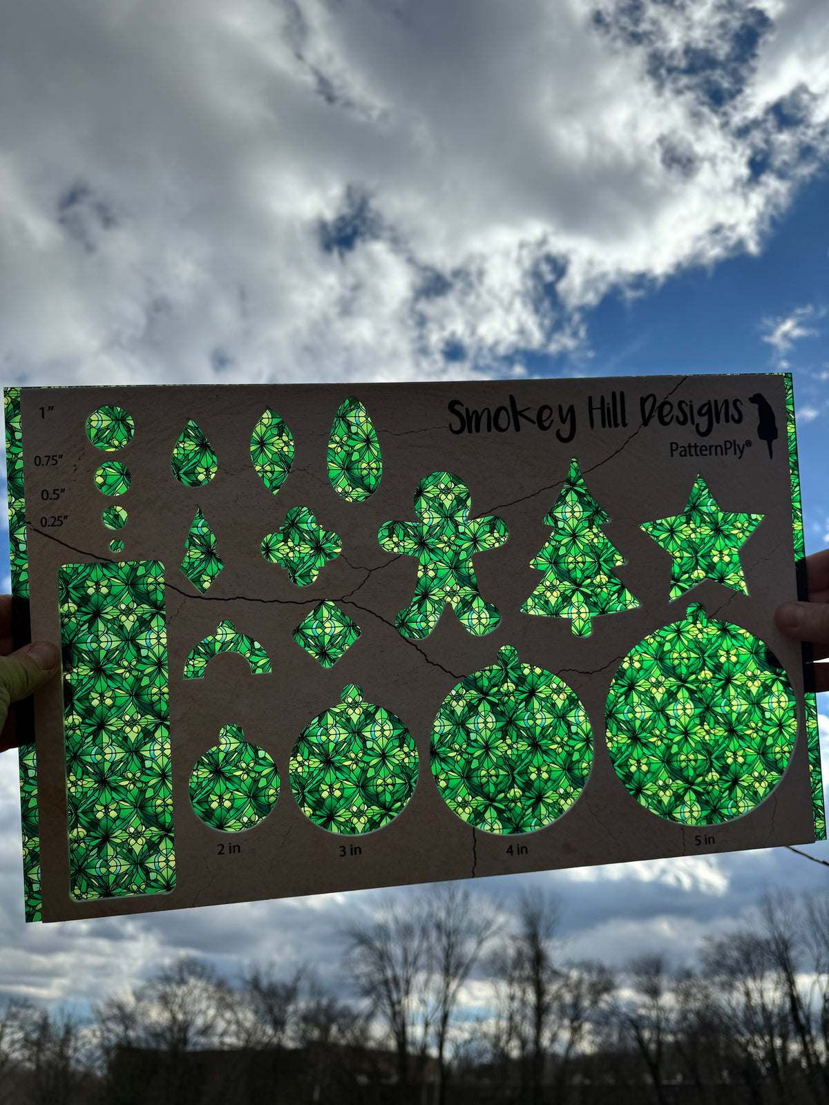 PatternPly® Transparent Abstract Green Stained Glass product photo 2