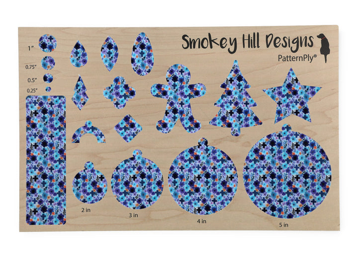 PatternPly® Full Coverage Purple and Blue Cross Floral