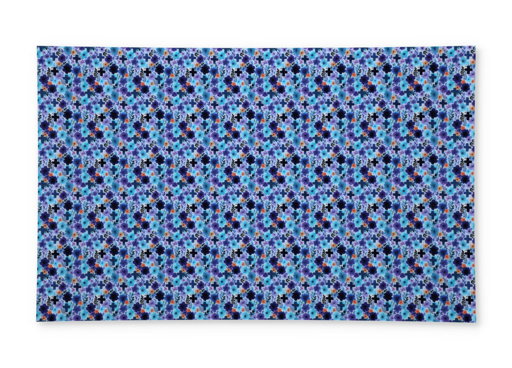 PatternPly® Full Coverage Purple and Blue Cross Floral product photo 2
