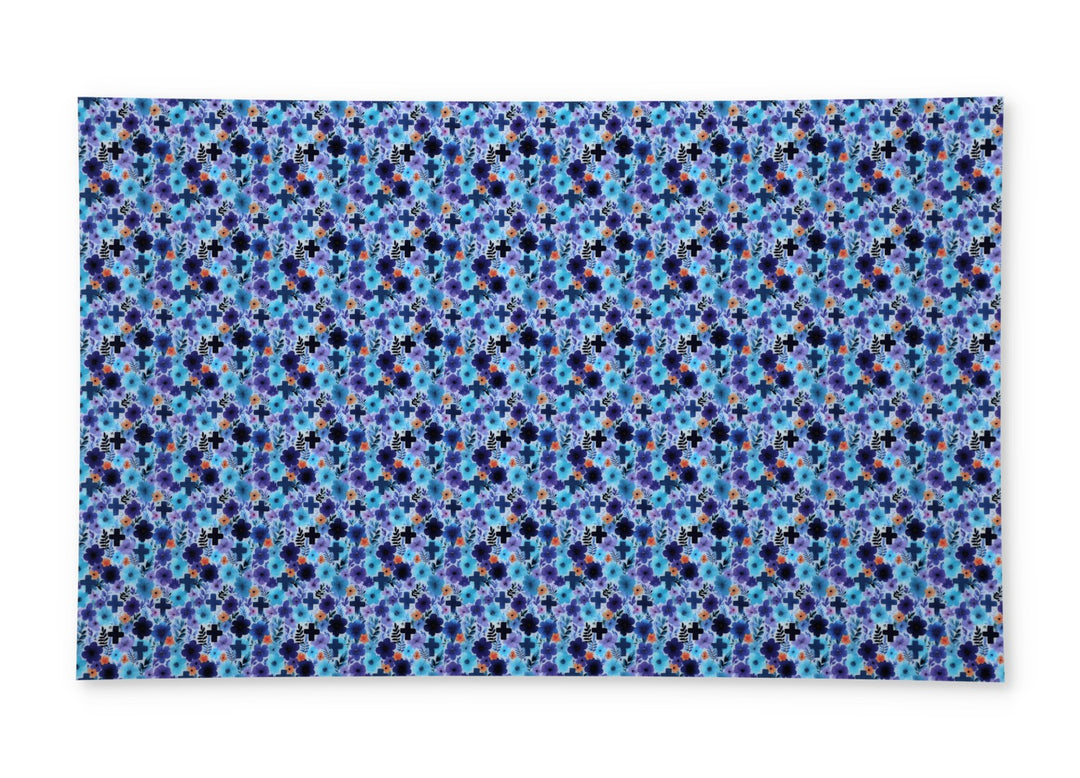 PatternPly® Full Coverage Purple and Blue Cross Floral