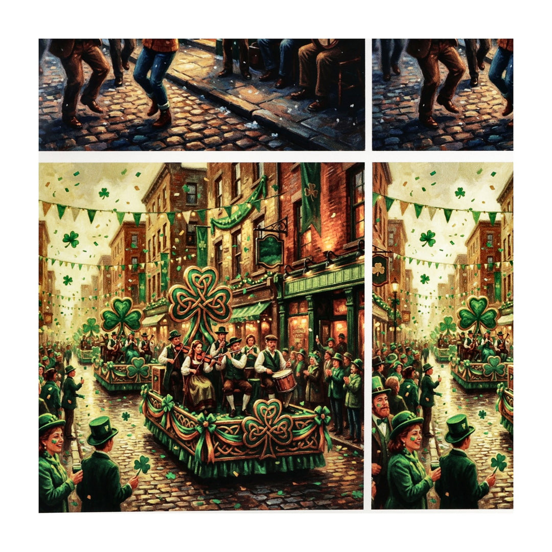 PatternPly® Transparent St Patricks Festivities 3 sizes