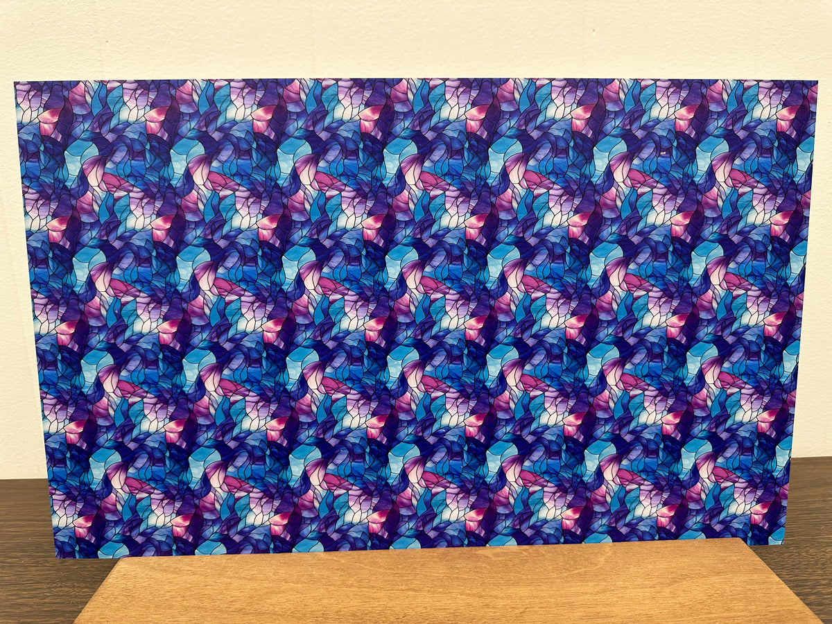 PatternPly® Full Coverage Blue and Purple Stained Glass product photo 2