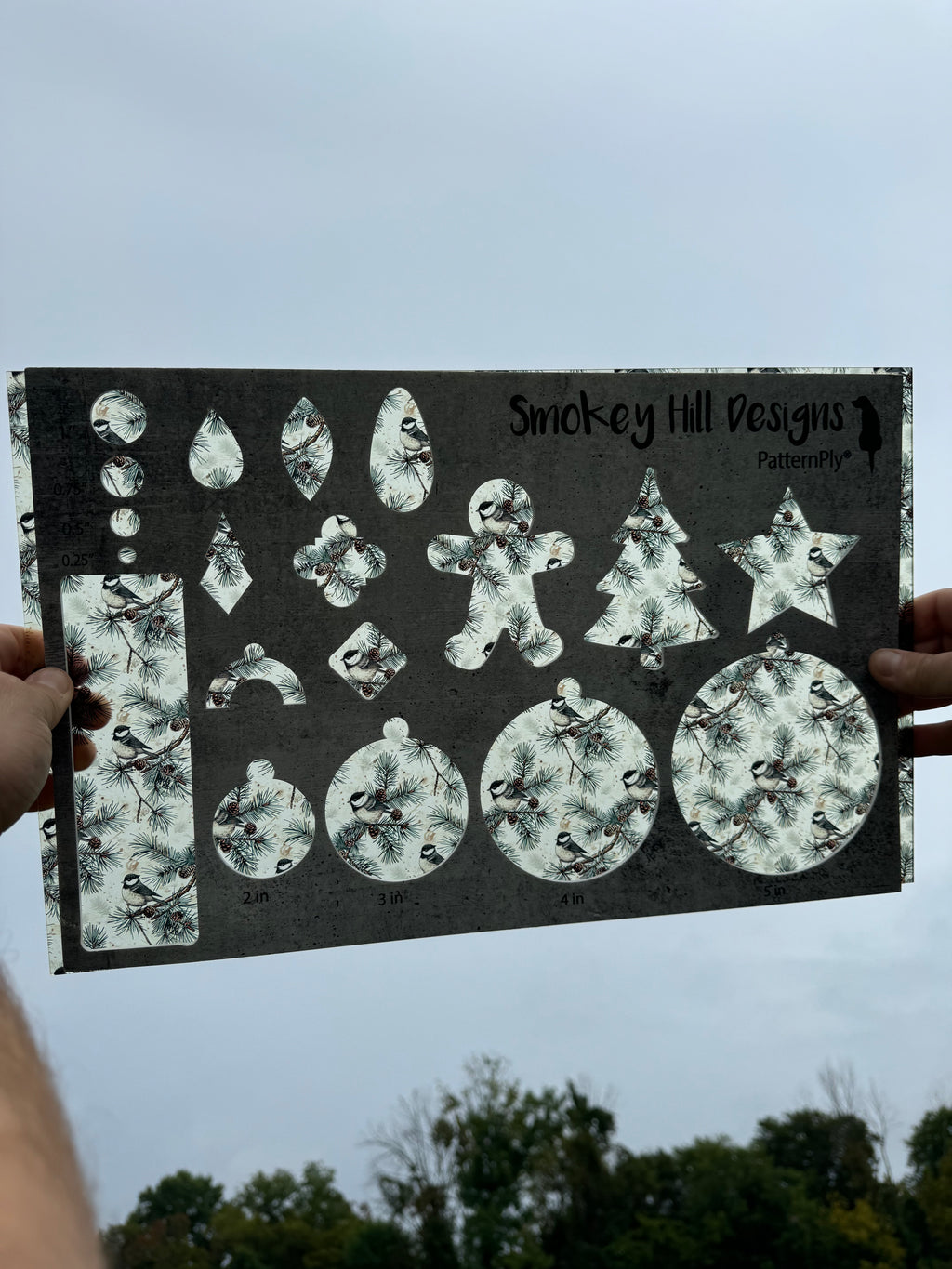PatternPly® Transparent Pine Tree and Finches product photo 2
