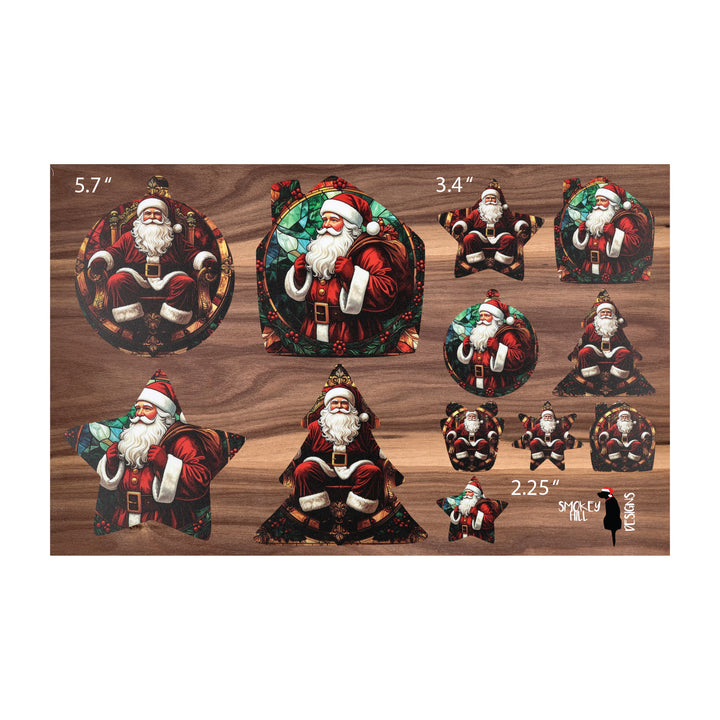 PatternPly® Full Coverage Classic Santas 3 sizes