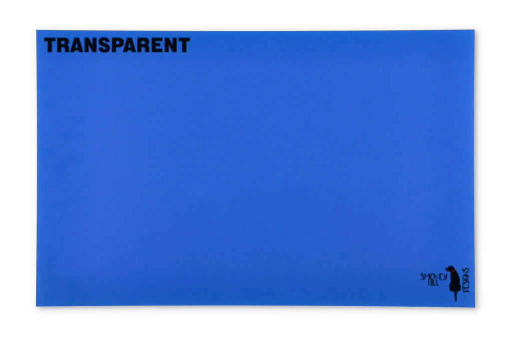 PatternPly® Transparent Solid Blue sheet showing the pattern