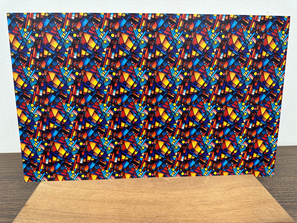 PatternPly® Full Coverage Bright Geometric Stained Glass product photo 2