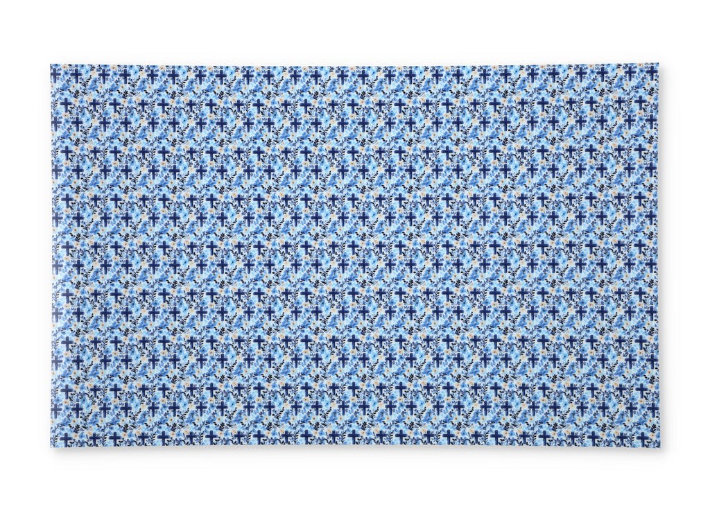 PatternPly® Full Coverage Baby Blue Watercolor Crosses product photo 2