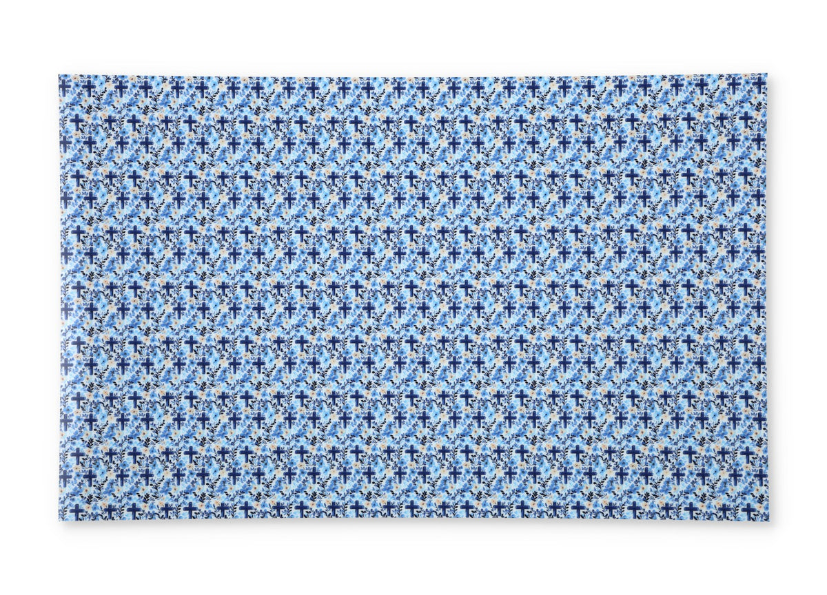 PatternPly® Full Coverage Baby Blue Watercolor Crosses product photo 2