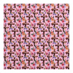 PatternPly® Full Coverage Baby Pink Wooden Watercolor Crosses sheet showing the pattern