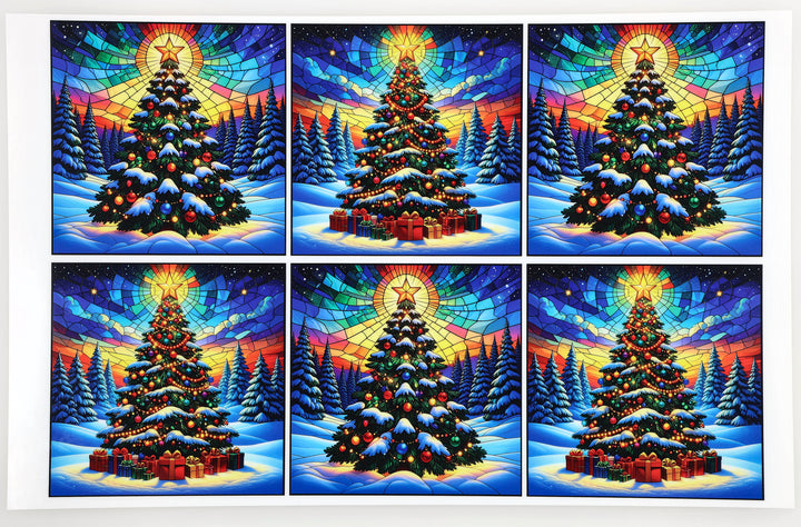 PatternPly® Full Coverage Christmas Tree in the Snow Large