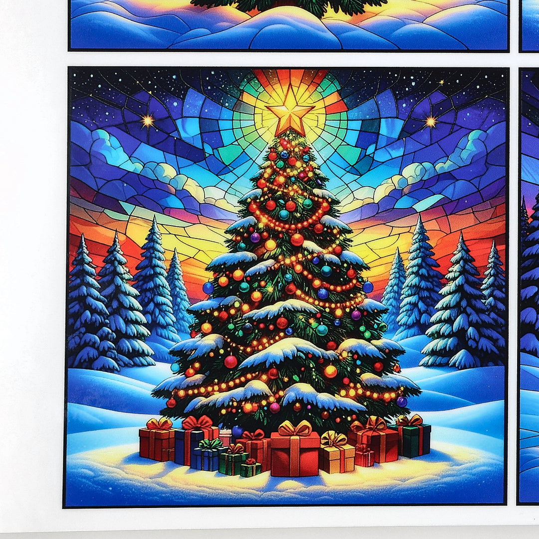 PatternPly® Full Coverage Christmas Tree in the Snow Large