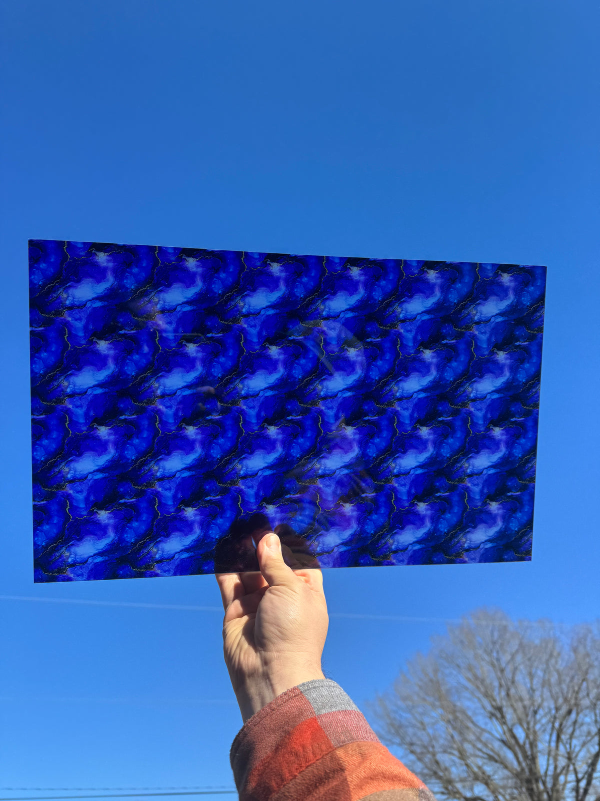 PatternPly® Transparent Abstract Galaxy Alcohol Ink sheet showing the pattern