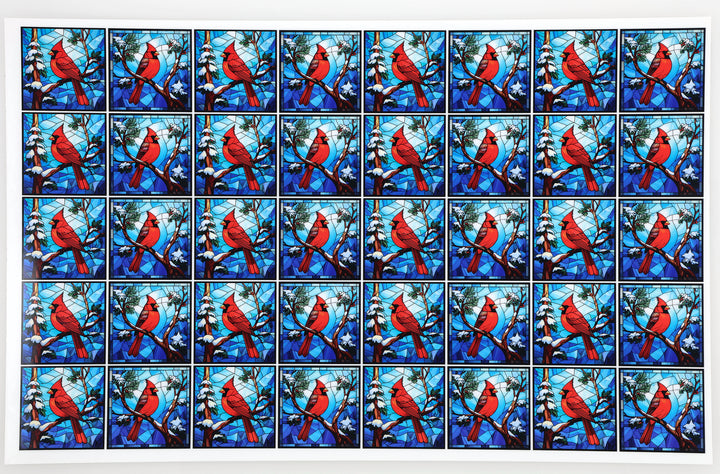 PatternPly® Full Coverage Christmas Cardinal Extra Small