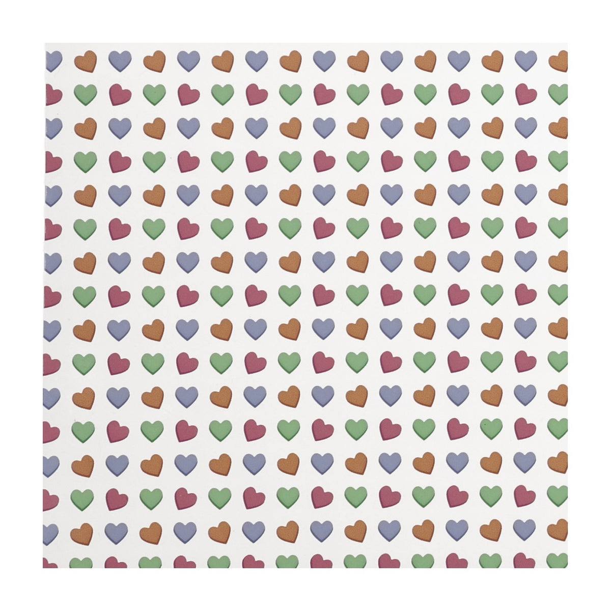 PatternPly® Scattered Wordless Candy Hearts sheet showing the pattern