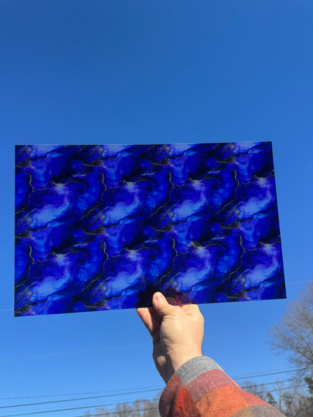 PatternPly® Transparent Abstract Galaxy Alcohol Ink LARGE sheet showing the pattern