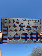 PatternPly® Transparent Stained Glass North Carolina Flag product photo 2