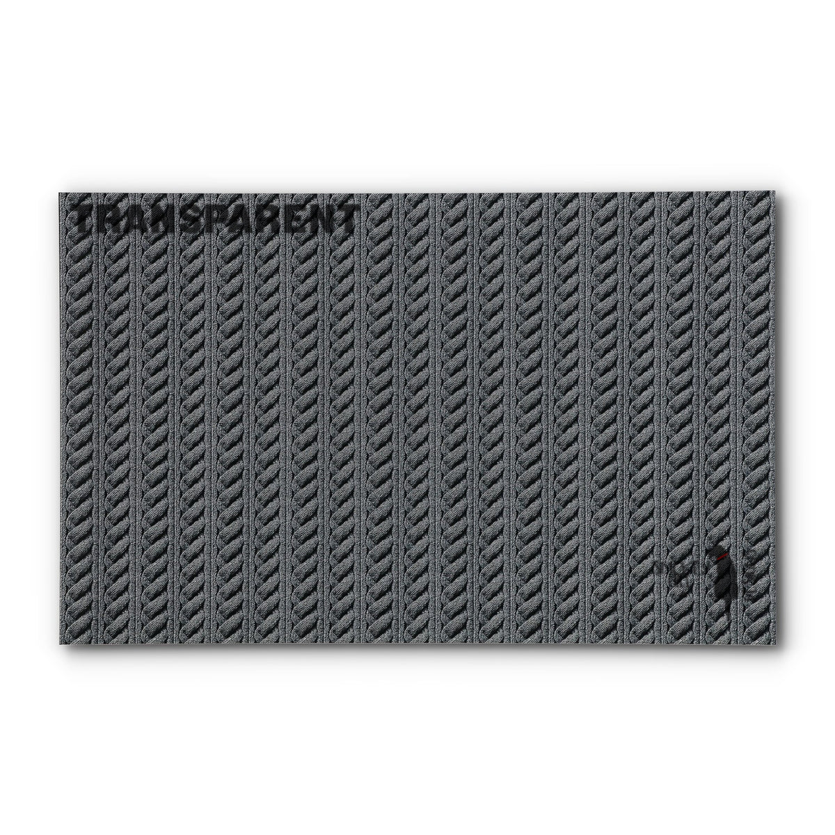 PatternPly® Transparent Cable Knit Gray sheet showing the pattern