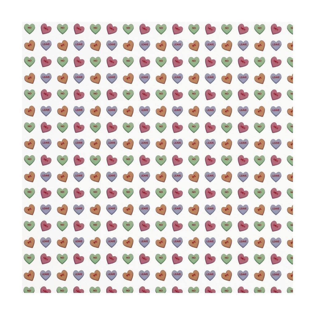 PatternPly® Scattered Anti Conversation Hearts sheet showing the pattern