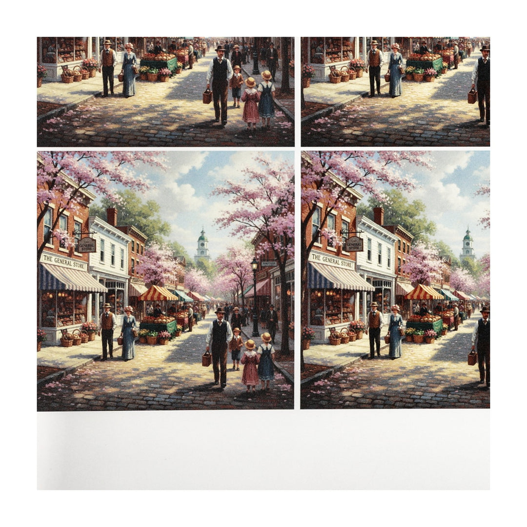 PatternPly® Transparent Small Town USA in the Spring Medium