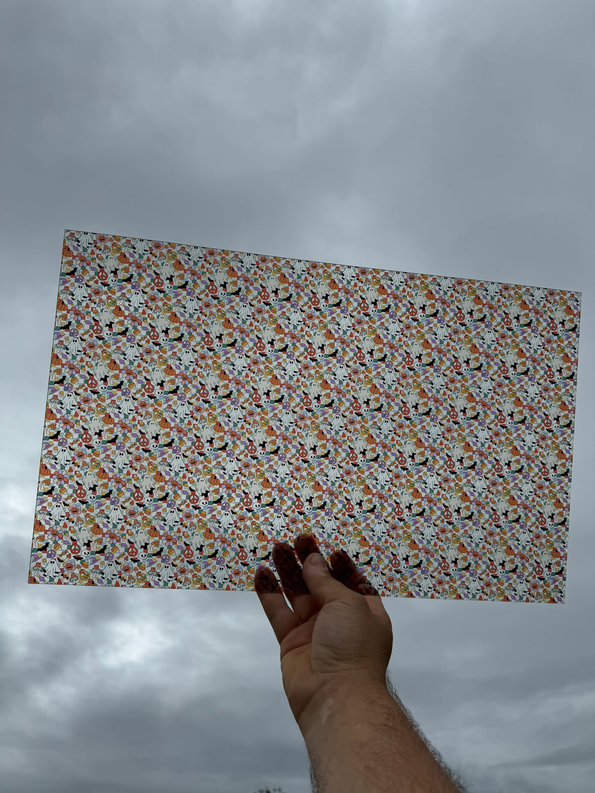 PatternPly® Transparent Groovy Halloween sheet showing the pattern